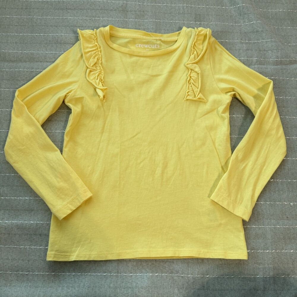 Crewcuts girls yellow long sleeve shirt size 6 great condition